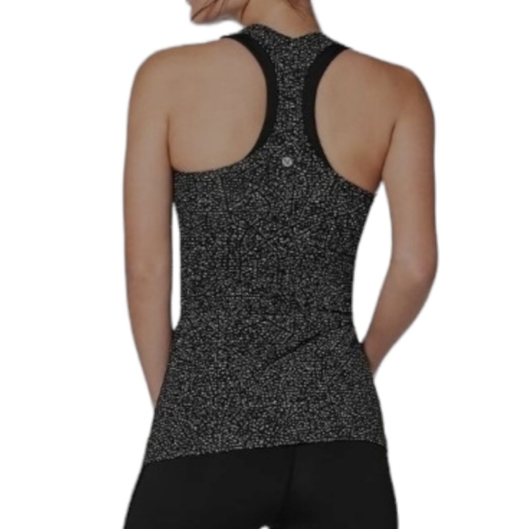 NWOT Lululemon Cool Racerback Tank || - Black and White - Size 6 - Picture 3 of 7